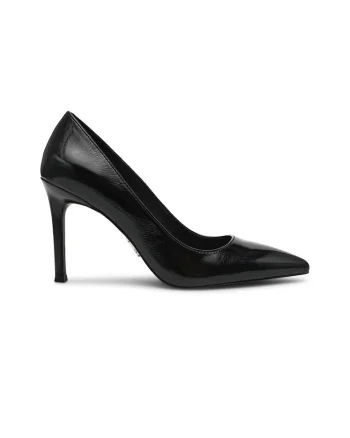 Pantofi de piele cu toc stiletto, Negru