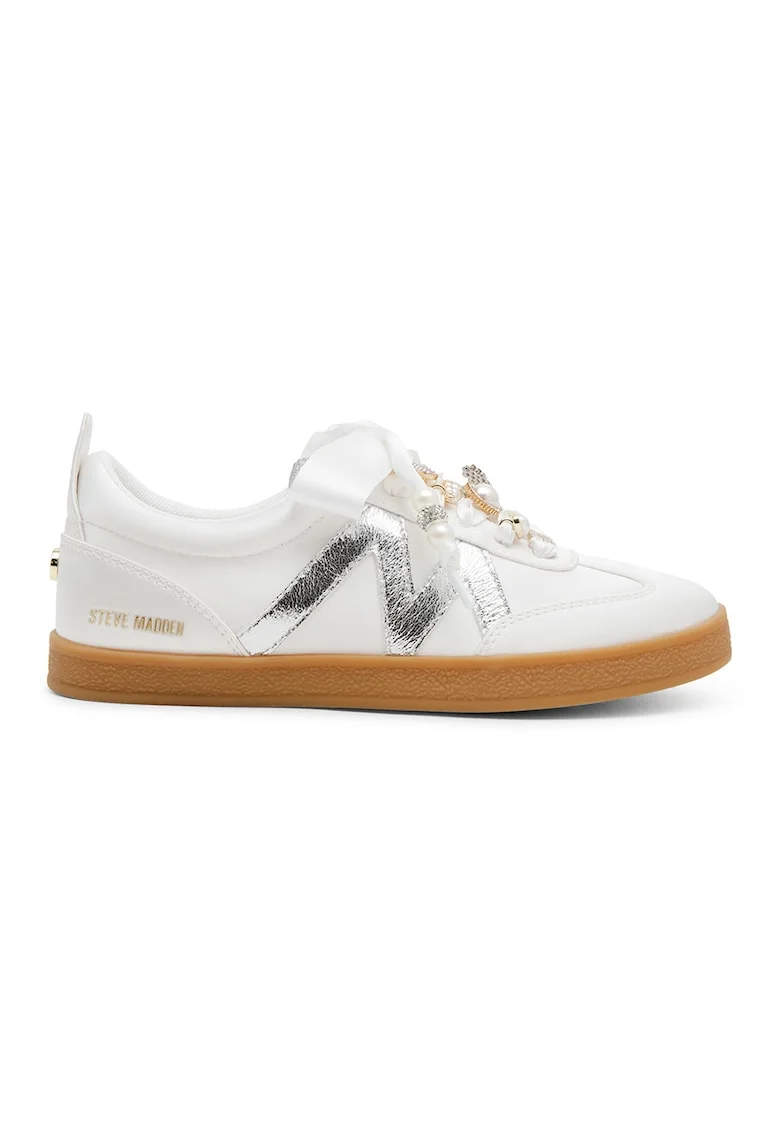Pantofi sport Degree cu aplicatii decorative, Alb murdar