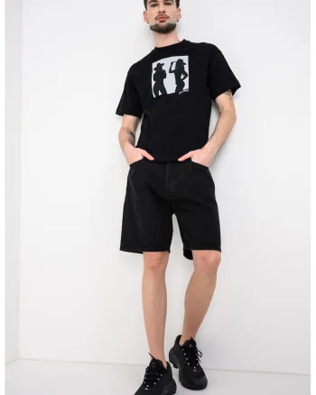 Tricou din bumbac cu imprimeu, Negru/Gri