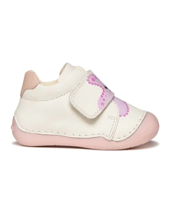 Pantofi sport Tutim din piele cu inchidere velcro, Roz pal/Bej deschis
