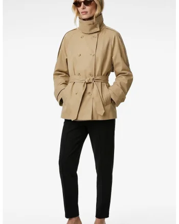 Pantaloni conici cu snur in talie, Negru