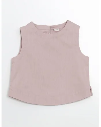 Top crop de bumbac, Lila pal