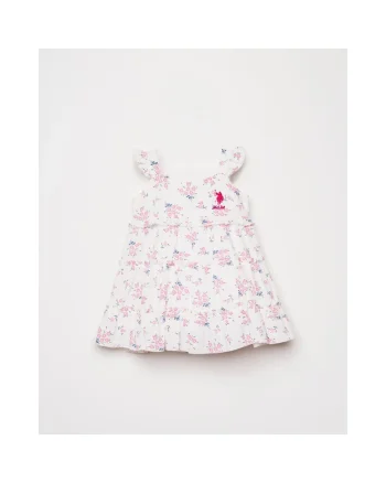 Rochie cu model floral, Roz