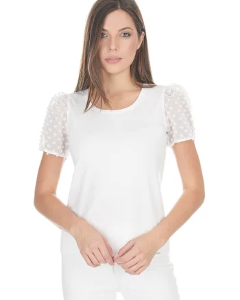 Tricou din lyocell si bumbac