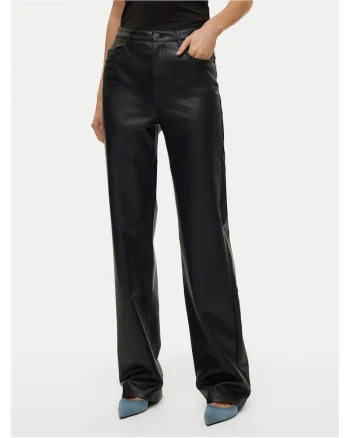Pantaloni dama  piele ecologica, Negru
