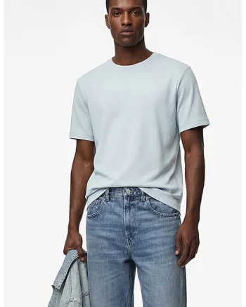 Tricou regular fit din bumbac, Albastru pal