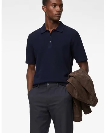 Tricou polo texturat, Albastru ultramarin