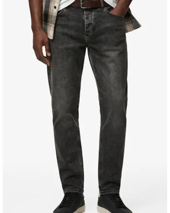 Blugi slim fit cu 5 buzunare, Gri inchis
