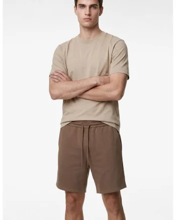 Pantaloni scurti cu buzunare laterale, Maro