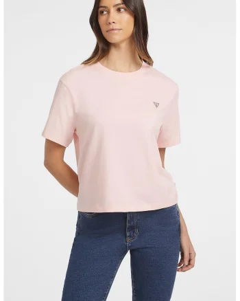 Tricou lejer din bumbac, Roz pal