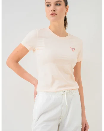 Tricou slim fit cu logo, Piersica