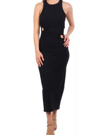 Rochie midi dama  poliamida/elastan, negru