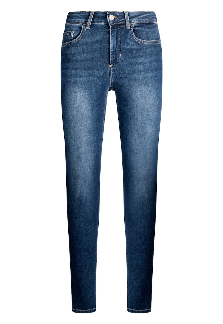Blugi skinny cu talie inalta, Albastru inchis