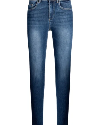 Blugi skinny cu talie inalta, Albastru inchis