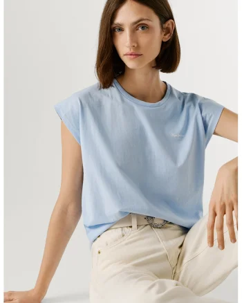 Tricou regular fit Bloom, Albastru deschis