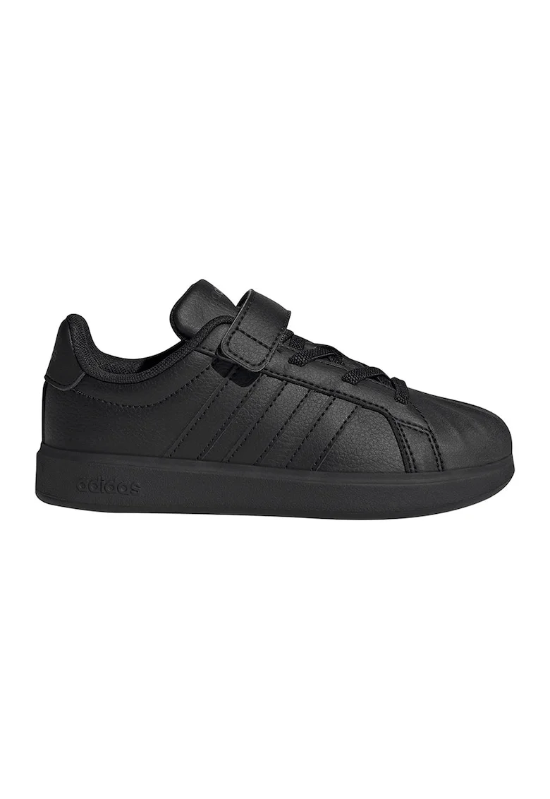 Pantofi sport StreetTalk din piele ecologica cu velcro, Negru/Gri