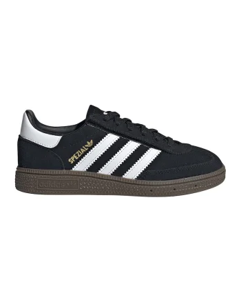 Pantofi sport Handball Spezial din piele intoarsa si piele, Alb/Negru