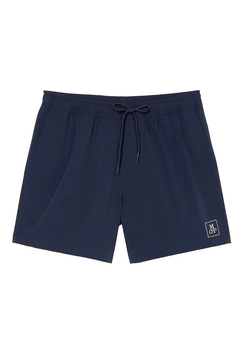 Pantaloni scurti de baie cu talie ajustabila, Albastru