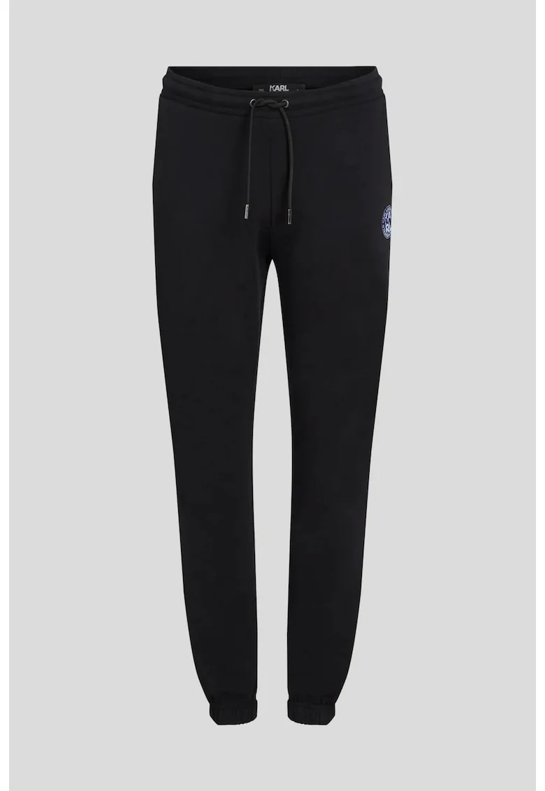 Pantaloni trening cu talie ajustabila, Negru