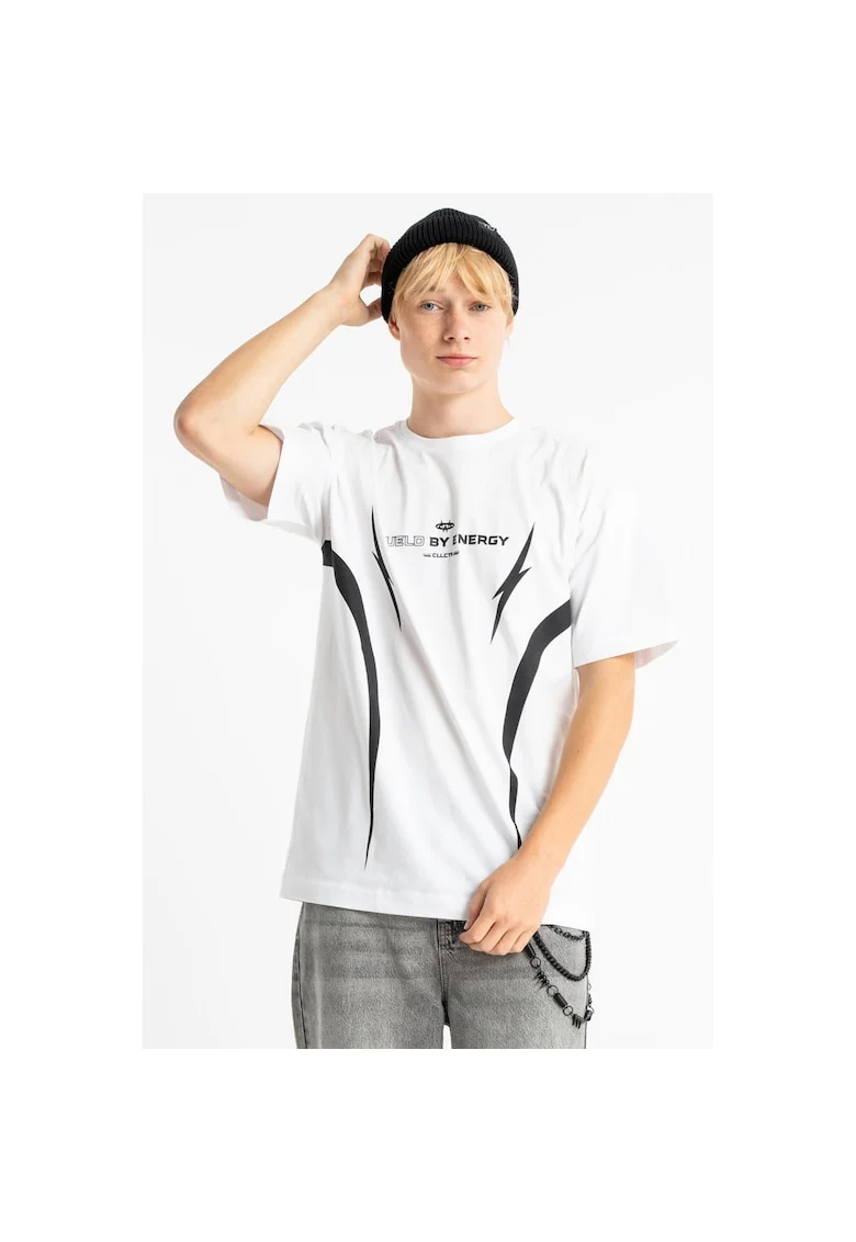 Tricou cu decolteu la baza gatului si croiala lejera