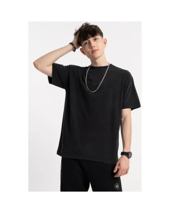 Tricou din bumbac cu decolteu la baza gatului,