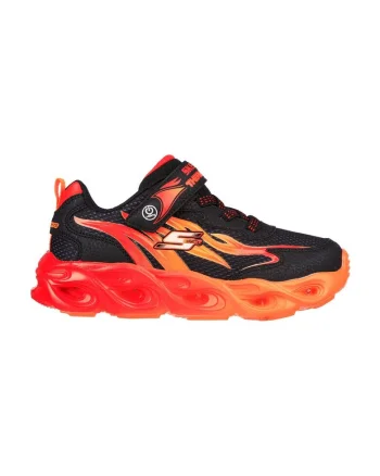 Pantofi baieti cu sistem de lumini Thermo Flash Heat Flux,  Negru,