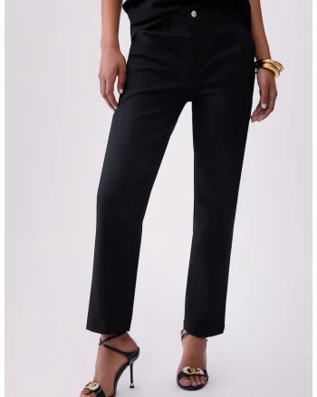 Pantaloni Chino crop, Negru