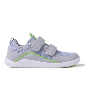 Pantofi sport din cu inchidere velcro si garnituri din plasa - 45375, Gri deschis