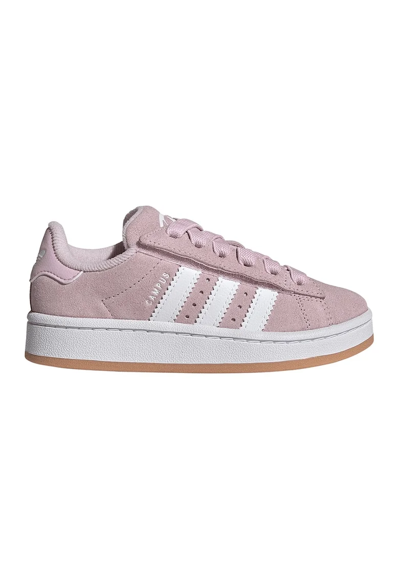 Pantofi sport Campus 00s din piele intoarsa, Alb/Roz prafuit