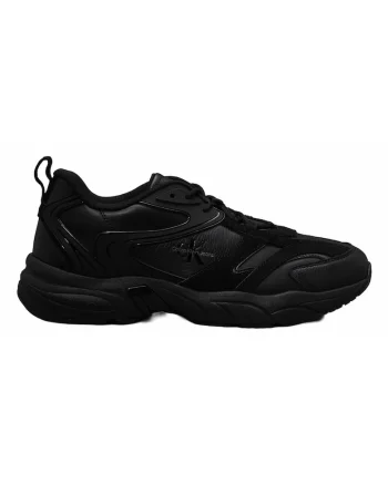 Pantofi sport din piele ecologica si textil, Negru