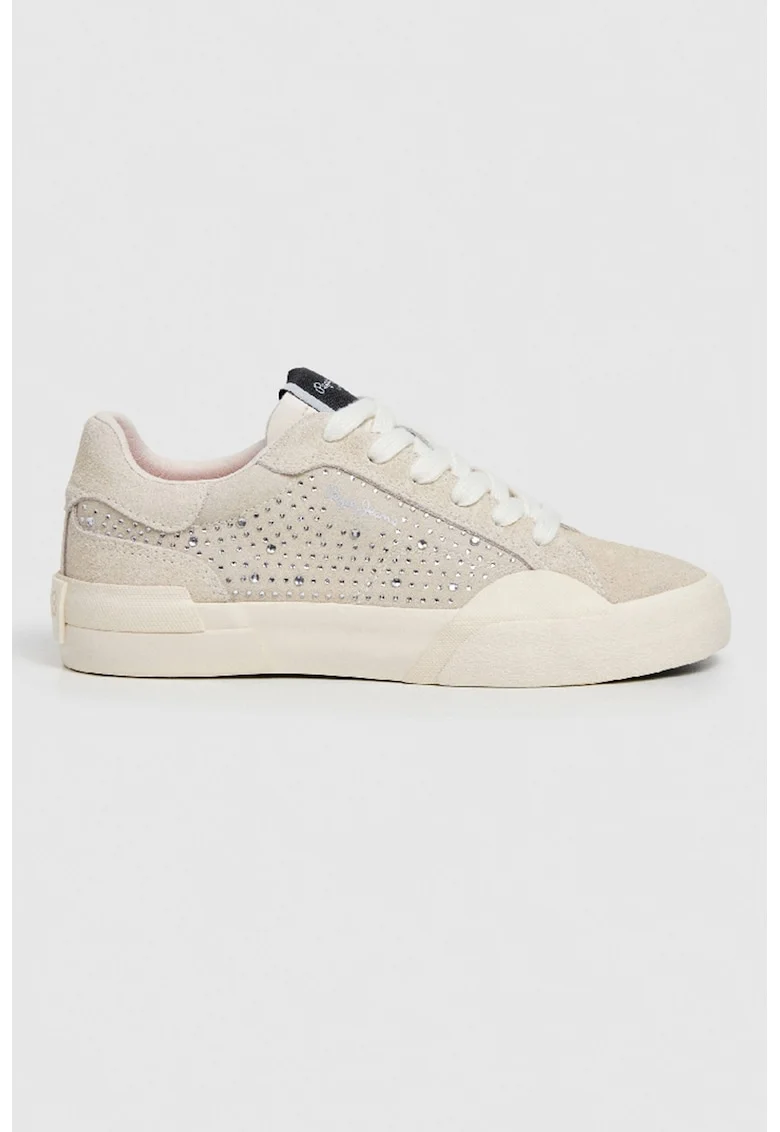Pantofi sport de piele intoarsa cu sireturi, Negru/Maro camel/Argintiu