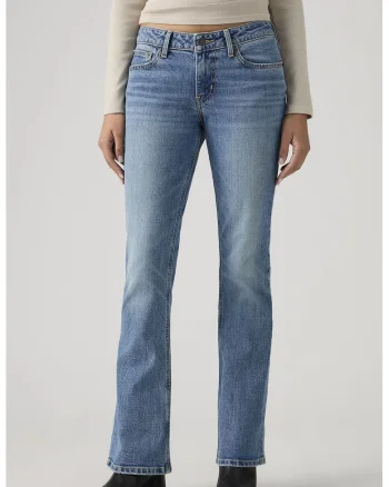 Blugi bootcut 500 Slim, Albastru pastel,