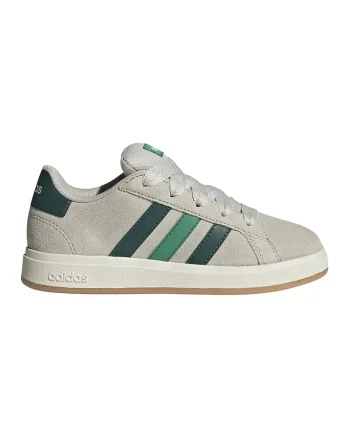 Pantofi sport Grand Court 00s din piele intoarsa, Gri/Verde padure/Verde englez