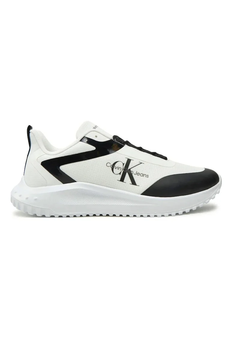 Pantofi sport cu detalii contrastante, Alb/Negru