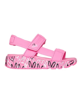 Sandale JGoldcrown Uno Lite Sunny Love, Negru/Roz/Argintiu