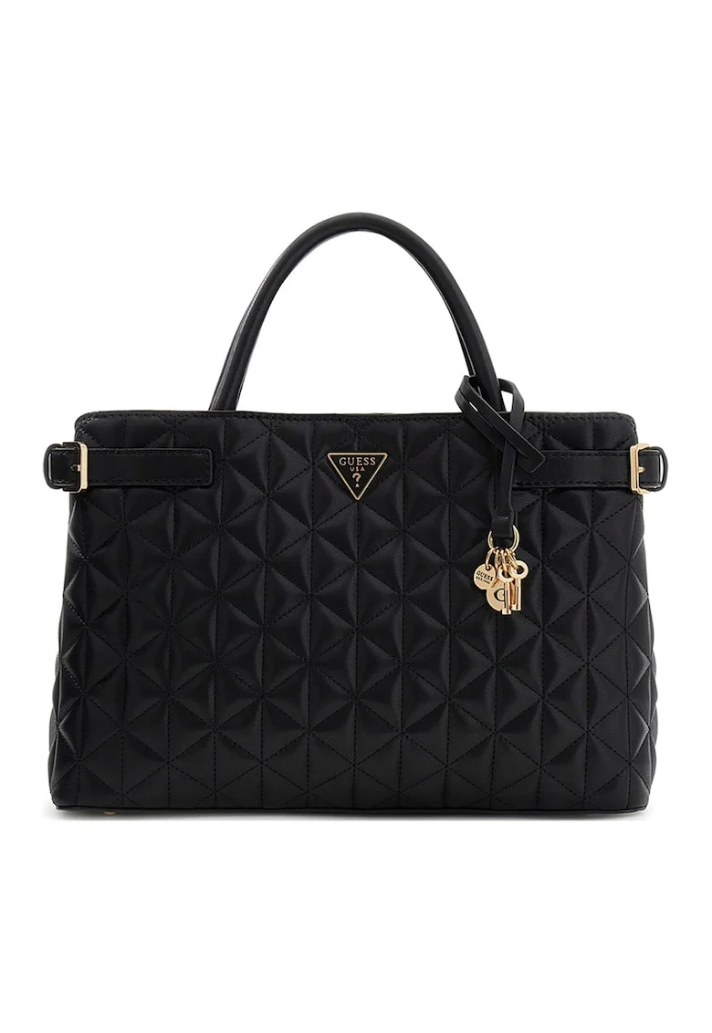 Geanta tote matlasata Paisleigh, Negru