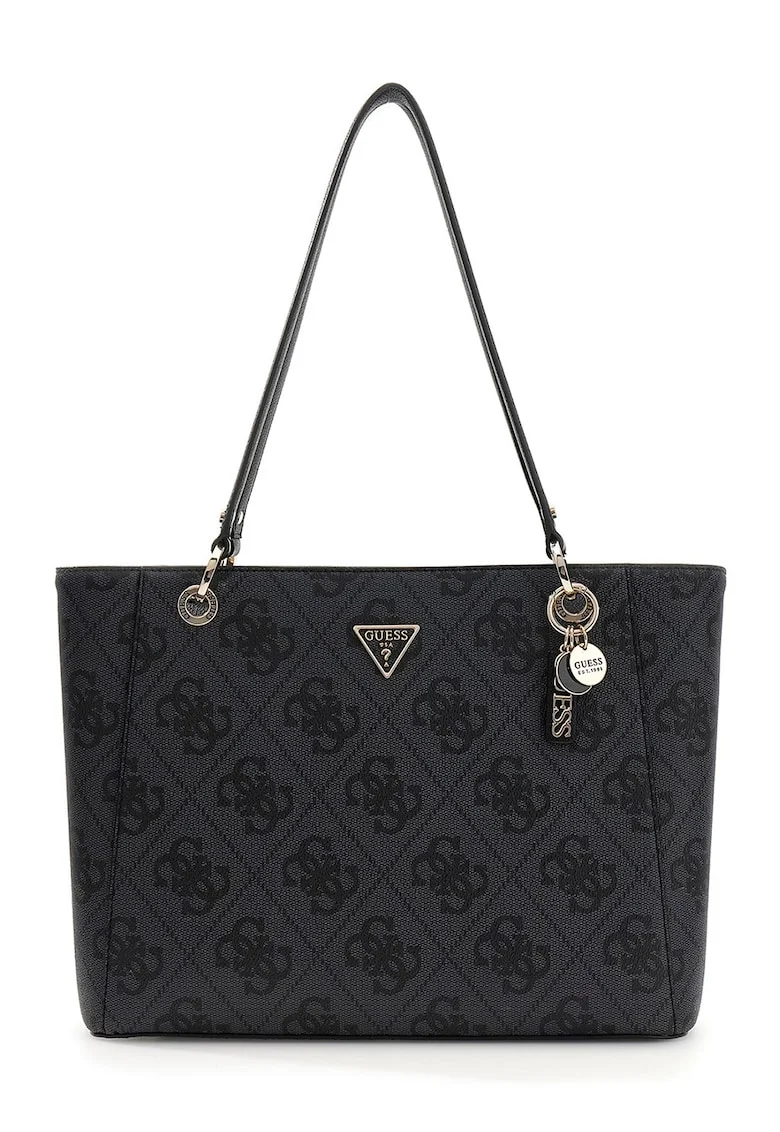 Geanta tote cu logo Noelle, Negru/Gri antracit