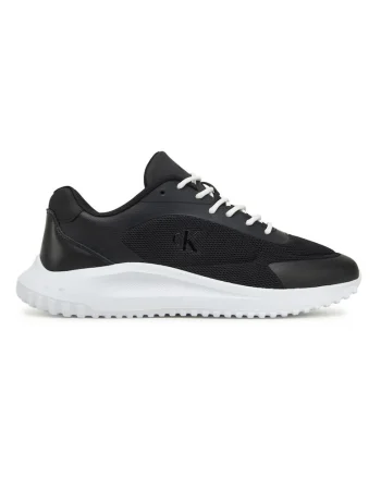 Pantofi sport cu detalii din piele ecologica, Negru