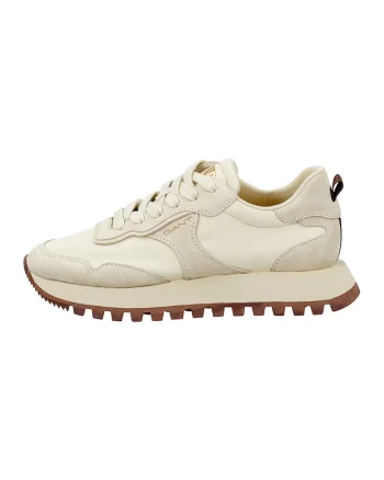 Pantofi sport cu garnituri din piele intoarsa Caffay, Bej deschis