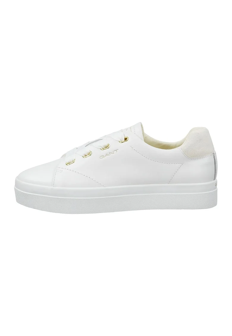 Pantofi sport cu talpa flatform Avona, Negru/Alb optic/Gri antracit