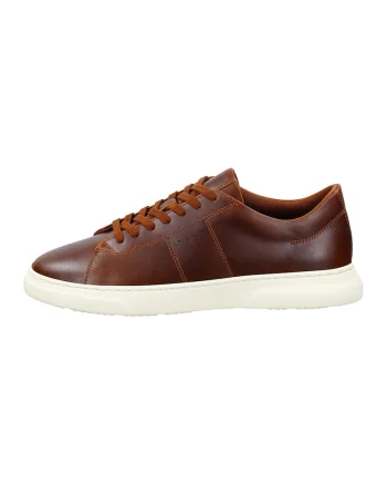 Pantofi sport din piele cu model uni Joree, Maro cognac