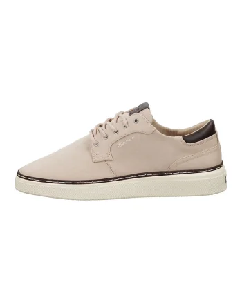 Pantofi sport din lyocell cu garnitura din piele San Prep, Bej/Maro taupe deschis