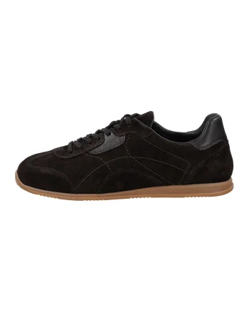 Panofi sport low-cut din piele intoarsa Spearclub, Maro inchis