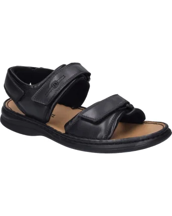 Sandale bărbați, piele naturală,, Negru
