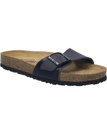 Sandale femei, piele naturala, negru, Negru