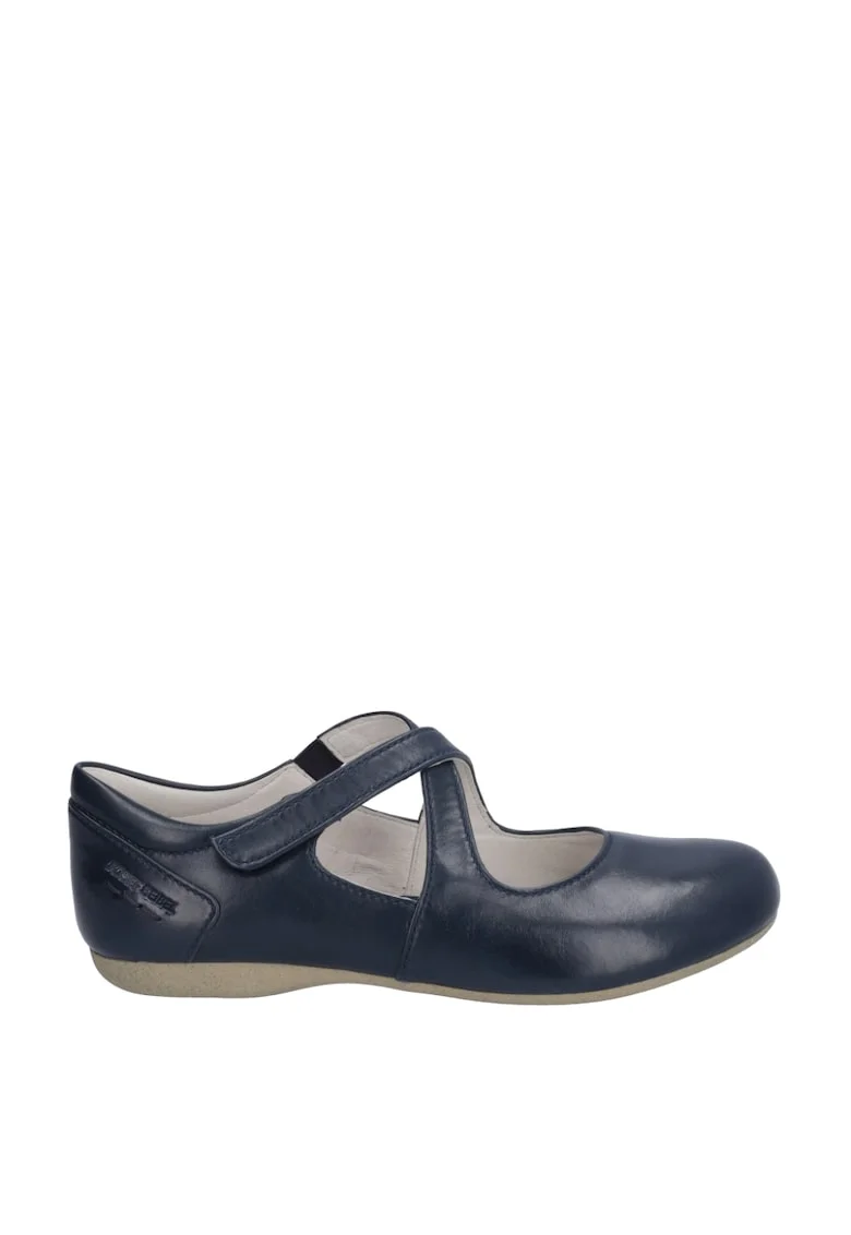 Pantofi dama  FIONA 72, piele naturala, albastru, fixare Velcro