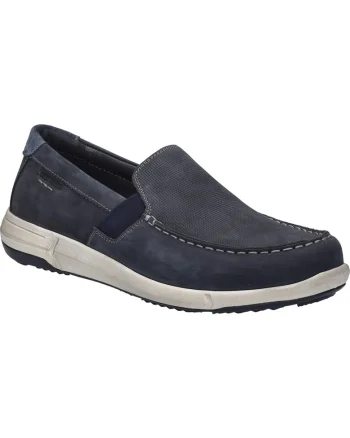 bărbați,  Enrico 31, piele naturală, albastru, Albastru