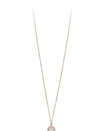 Colier de argint 925 cu zirconia, Auriu rose