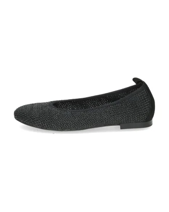 Balerini din material textil, Negru