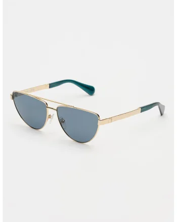 Ochelari de soare aviator cu rama metalica, Auriu